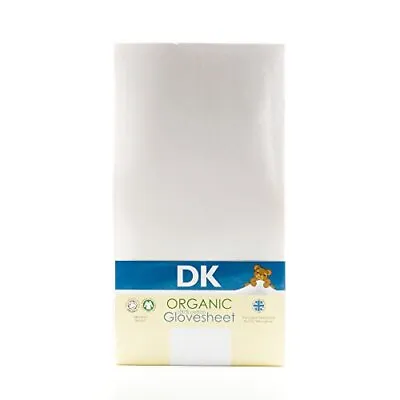 DK Glovesheets 100% Organic Cotton Fitted Cot Sheet (White Approx. 120x60cm) • £15.99