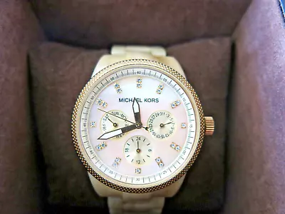 Michael Kors Ritz Jet Set Horn Chronograph Women’s Watch MK5039 • $48.56