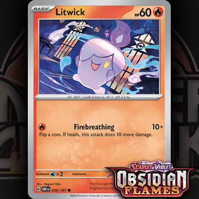 Pokemon - Obsidian Flames - Reverse Holos - SAVE 50% MULTIBUY • £0.99