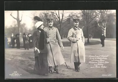 Postcard Ernst August Duke Of Braunschweig And Duchess Victoria Luise Prince Oska  • £5.16