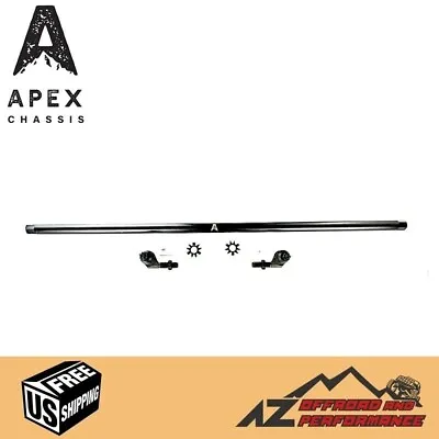 Apex Chassis 1 Ton Tie Rod Kit ( Black Steel ) For 07-18 Jeep Wrangler JK / JKU • $275