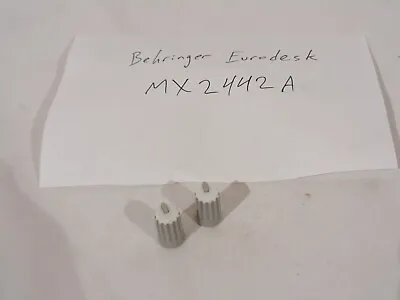Set Of (2) White Knobs For Behringer MX2442A Eurodesk Mixer & Others • $10.99