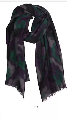 True Religion Purple/green/ Black Camo Wool Scarves OS • $38