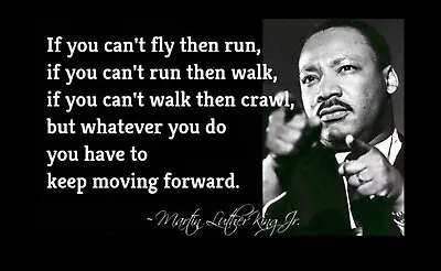 If You Can't Fly Then Run Martin Luther King Quote 12x18 Poster • $11.95