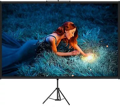 VEVOR Projector Screen With Stand 100 Inch 16:9 HD 4K Outdoor Indoor Projection • $34.99