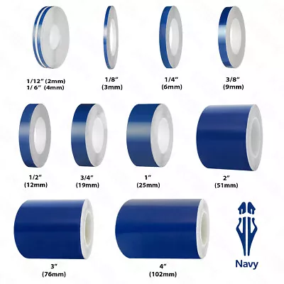 $7.95 • Buy NAVY BLUE Roll Vinyl Pinstriping Pin Stripe Car Motorcycle Tape Decal Stickers