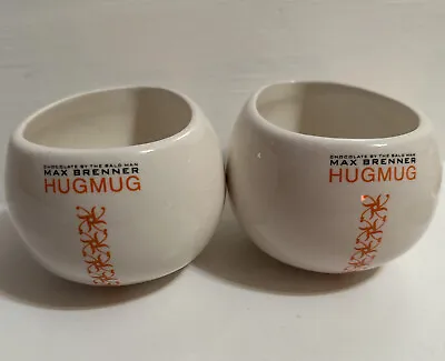 Set Of 2 Max Brenner Hugmugs Hug Mug By The Bald Man Ceramic Hot Chocolate • $11.04