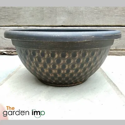 £7.29 • Buy Plastic Round Garden Plant Bowl Flower Planter Brushed Light Copper 30cm Low Pot