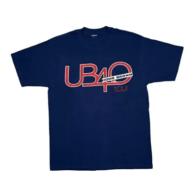 Vintage UB40 (2003)  Home Grown Tour  Reggae Pop Music Band T-Shirt Large Blue • £21.25