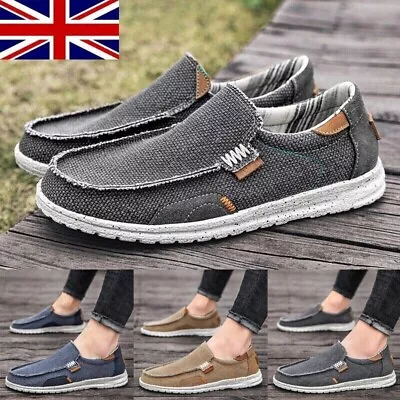 Mens Casual Loafers Driving Boat Plimsole Deck Shoes Slip On Pumps Moccasin Size • £22.64