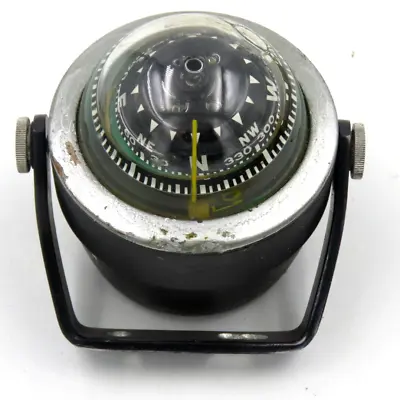 Vintage AirGuide Black Marine Boat Floating Compass Nautical Chicago • $19.95