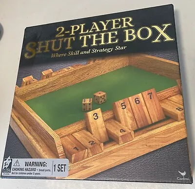 Cardinal 6040879 Two-Player Wood Shut The Box Game (4 Piece) Multicolor One Si • $12.74