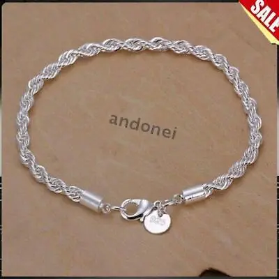 Fashion Ankle Bracelet Women 925 Sterling Silver Anklet Foot Jewelry Chain Beach • £3.46