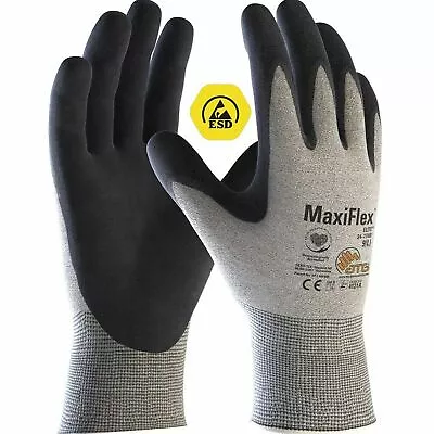 3 Pairs ATG MaxiFlex Elite Gloves ESD Anti-Static Safe Assembly Work Washable • £21.99