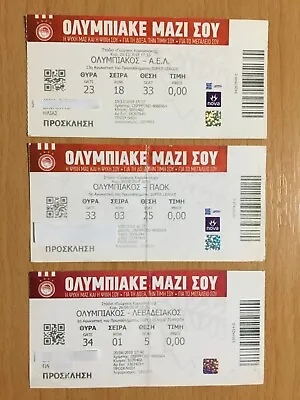 8 Tickets Olympiakos Fc Season 2018-2019 Greek Super League • $43