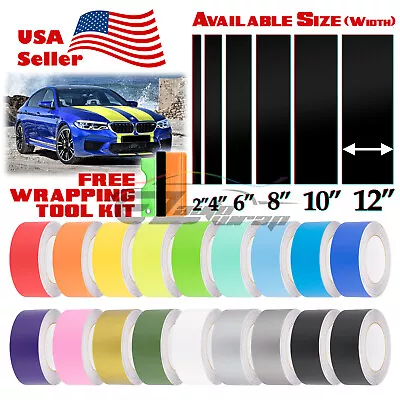 Matte Color Racing Stripes Vinyl Wrap Decals Sticker For BMW Stripe 10FT / 20FT • $11.79