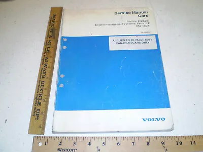 1993 Volvo Service Manual Section 2 (23 28) Engine Management Fenix 5.2 850 Book • $11.10