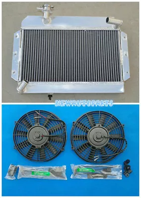 Aluminum Radiator + Fans For 1955-1962 61 ROVER MG MGA 1500 1600 1622 DE LUXE • $170