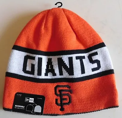 Giants San Francisco SF Knit Cap MLB Adult Stretchfit Reversible No Cuff Hat • $17.95