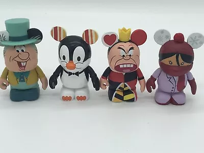 Disney Vinylmation 4 Figure Lot; Queen Of Hearts Mad Hatter Poppins Penguin • $19.99