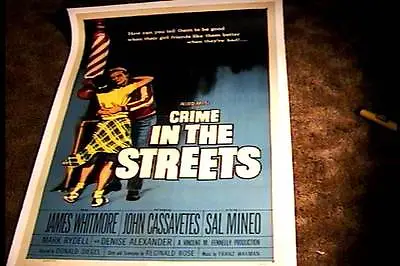 Crime In The Streets Orig Movie Poster 1956 Linen John Cassavetes • $300