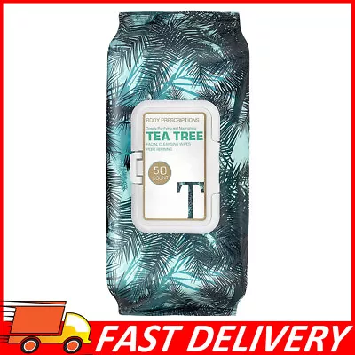 Body Prescriptions Tea Tree Facial Cleansing Gentle Make Up Remover Wipes 50 Ct • $12.49