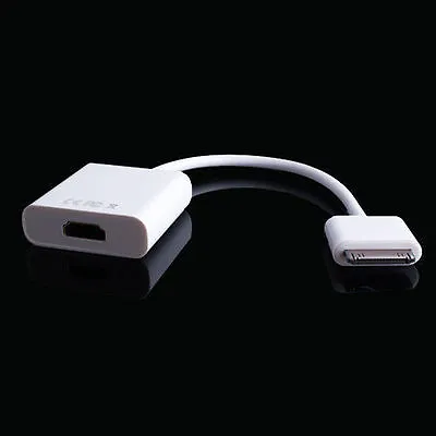 1080P Dock Connector To HDMI HDTV TV Adapter AV Cable For I Pad 2 3 I Phone 4S 4 • £9.58