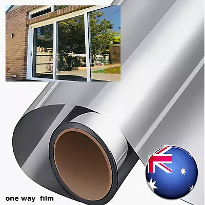 House Window One Way Tint Film Silver UV Blocking Direct Sunlight Glare Reduce • $95.77