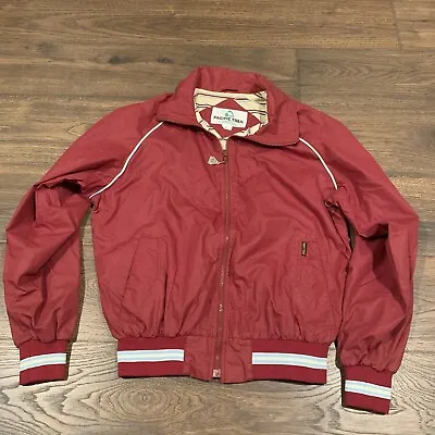 VTG Pacific Trail Sportswear Puffer Jacket Coat Sz L Zipper Red SF 49er Colors • $31.45