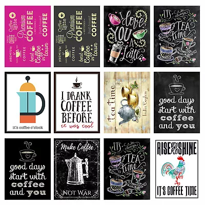 Coffee/ Tea Retro Metal Signs/Plaques Man CaveNovelty Gift Man Cave Cafe • £8.36