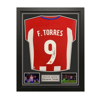 £464.99 • Buy Fernando Torres Signed Atletico Madrid 2016-17 Football Shirt. Standard Frame