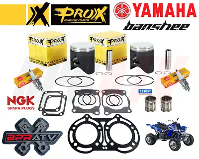 Yamaha Banshee YFZ 350 64.00mm Pro X Pistons Set Top End Gaskets SKF Bearing NGK • $188.98