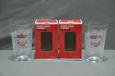 2x Fuller's London Pride 60th Anniversary Limited Edition Pint Glass In Gift Box • £24.99