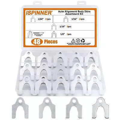 ISPINNER 48pcs Auto Alignment Body Shim Assortment Kit 1/64  1/32  1/16  1/8 ... • $18.56