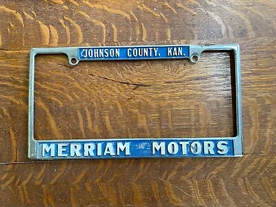 Vintage Johnson County Kansas Merriam Motors VW Dealership License Plate Frame • $65