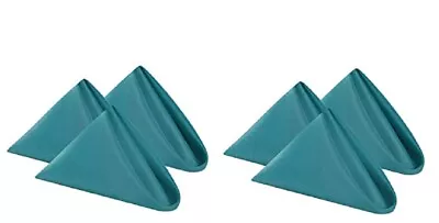 £6.07 • Buy 6 Cotton (65%) FABRIC Square Napkin Wedding Hotel Linen Dinner Party COLOR TEAL