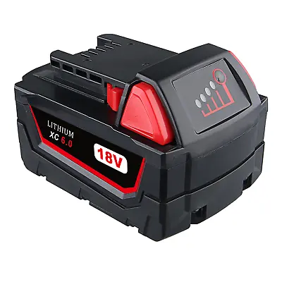 For Milwaukee M18 18V 6.0Ah Extended Capacity Battery Lithium Ion XC 48-11-1860 • £19.93