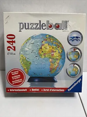 Ravensburger PuzzleBall 3D Globe Jigsaw Puzzle 240 Pieces New Sealed!!! • $17