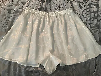 Vtg Victoria's Secret Gold Label Satin Tap Flutter Panty Short Size L Large • $29.99