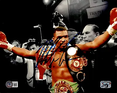 Mike Tyson Autographed 8x10 Framed Photo Print Boxing Championship Belts • $39