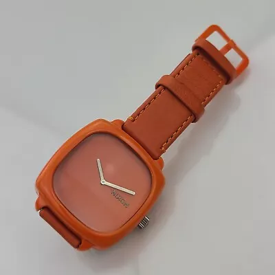 Orange Hot Stepper Nixon The Shutter Watch 43mm Square Acrylic Marble Case • $15