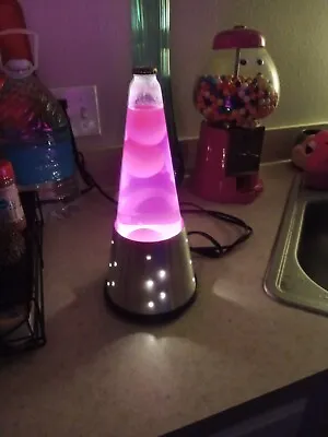 Vintage Lava Lamp Lite Purple Starlight Wizard Stars MOON Missing Top • $48.88