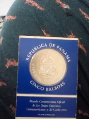 1970 Panama 5 Balboas .925 Silver Discus Thrower Coin Sealed In Display Card • $33.99