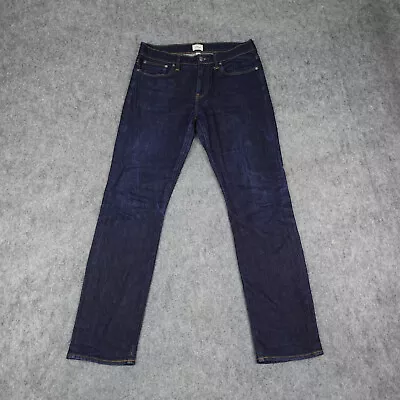 J Crew Jeans Mens 33x32 Blue Denim Kurabo Japanese Fabric 484 Slim Fit Straight • $29.99