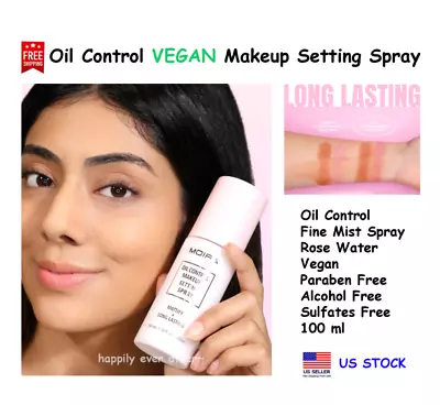 MOIRA Oil Control Makeup Setting Spray - Vegan Rosewater Matte Setting Spray • $13.99