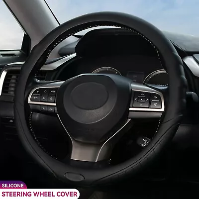 Universal Car Silicone Steering Wheel Glove Cover Massage Non-Slip Leather Auto • $12.21