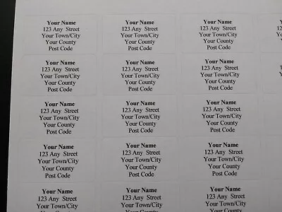 £2.50 • Buy 260 Personalised Self Adhesive Mini Address Return Labels Choice Of Colours