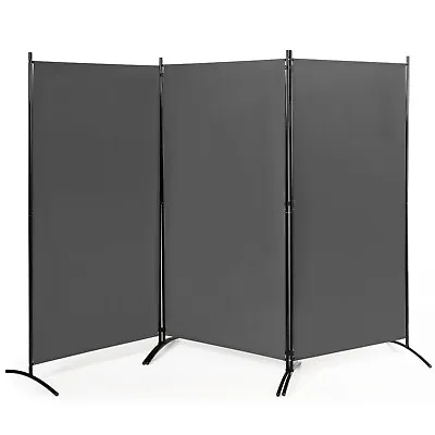 Folding Privacy Partition Screen 3-Panel Room Divider For Office Room Grey • $69.99