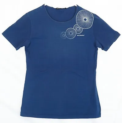 VTG Marimekko Blue Printed Cotton T-Shirt Size S • $10.20