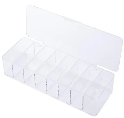 Plastic Cable Management Box With Lid With 8 Compartment Accessories Storage • £13.90